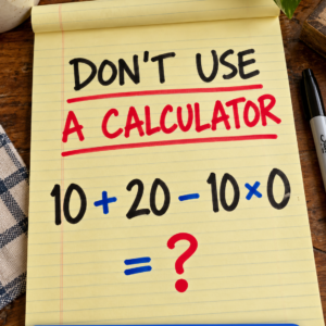 10 + 20 - 10 × 0 Math Puzzle