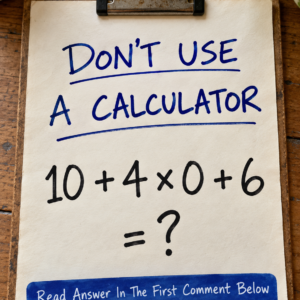 10 + 4 × 0 + 6 Math Puzzle