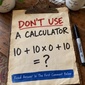 10 + 10 × 0 + 10 math puzzle