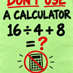 16 Divided by 4 Plus 8 Math Puzzle