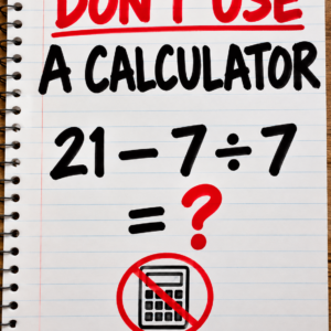 21 Minus 7 Divided by 7 Math Puzzle