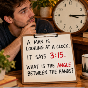 At 3:15 what is the angle between the clock hands puzzle