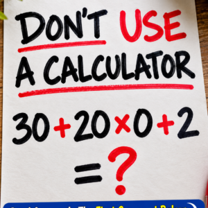 30 + 20 × 0 + 2 Math Puzzle