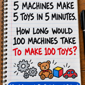5 Machines Make 5 Toys in 5 Minutes Riddle