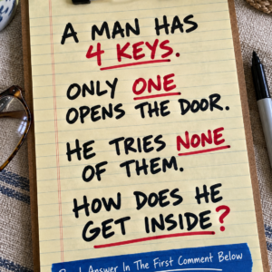 Four keys door riddle