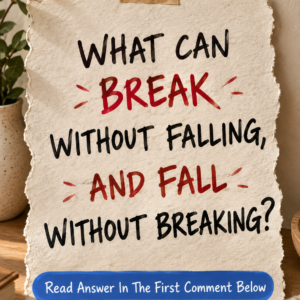 What can break without falling and fall without breaking riddle
