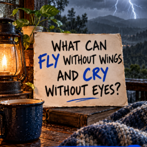 What can fly without wings and cry without eyes riddle