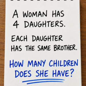 Family riddle about a woman with four daughters who share the same brother