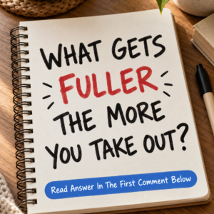 What gets fuller the more you take out riddle