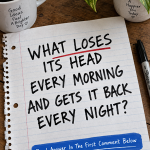 What loses its head every morning and gets it back every night riddle