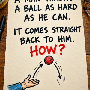 Man Throws a Ball and It Comes Straight Back Riddle