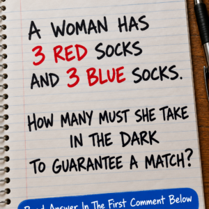 Red and Blue Socks Riddle