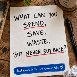 What can you spend save waste but never buy back riddle
