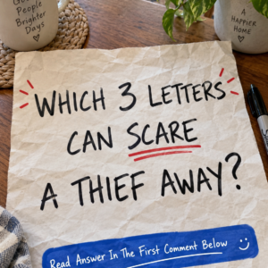 Which three letters can scare a thief away riddle