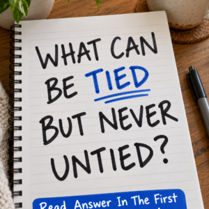 What can be tied but never untied riddle