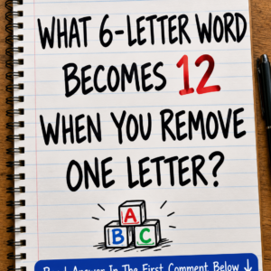 What 6 Letter Word Becomes 12 When You Remove One Letter