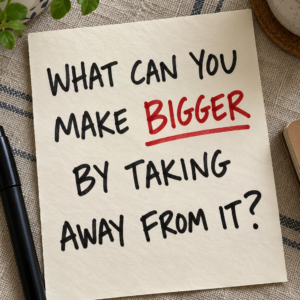 Riddle asking what can you make bigger by taking away from it
