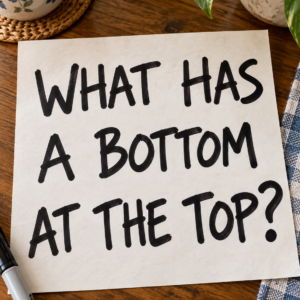 What Has a Bottom at the Top?