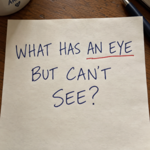 Riddle asking what has an eye but can't see