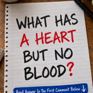 What has a heart but no blood riddle