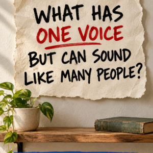 What has one voice but can sound like many people riddle