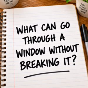 Riddle asking what can go through a window without breaking it