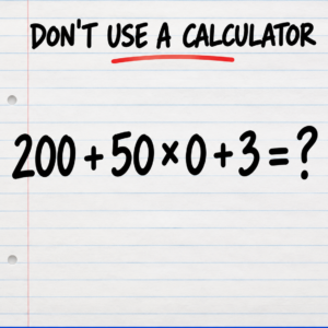 200 plus 50 times zero plus 3 math puzzle