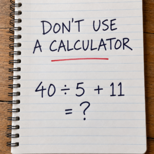 40 ÷ 5 + 11 Math Puzzle