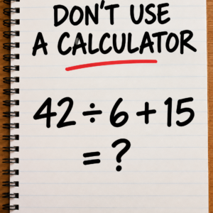 42 ÷ 6 + 15 Math Puzzle