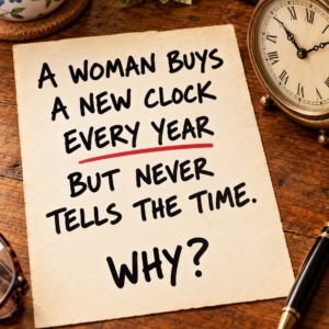 A Woman Buys a New Clock Every Year but Never Tells the Time