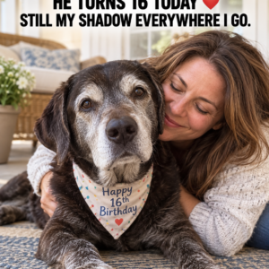 Cooper the 16 year old dog birthday
