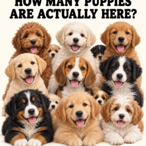 Count all puppies, including those hiding between the larger dogs
