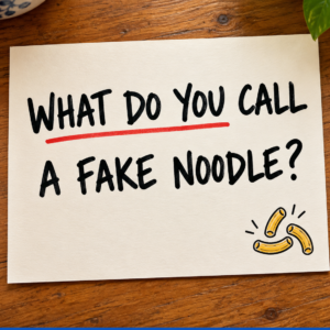 Fake noodle riddle