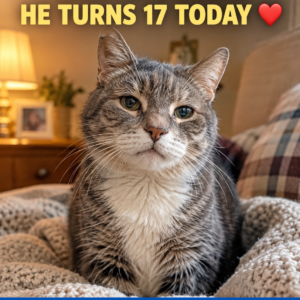 Oscar cat 17 birthday