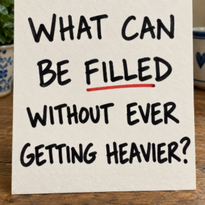 What Can Be Filled Without Ever Getting Heavier?