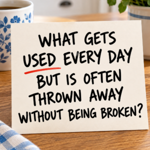 What Gets Used Every Day but Is Often Thrown Away Without Being Broken?