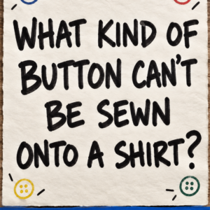 What Kind of Button Can't Be Sewn Onto a Shirt?