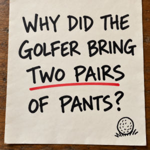 Why did the golfer bring two pairs of pants riddle
